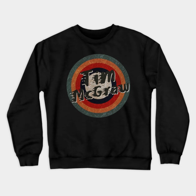 Retro Color Typography Faded Style Tim McGraw Crewneck Sweatshirt by KakeanKerjoOffisial